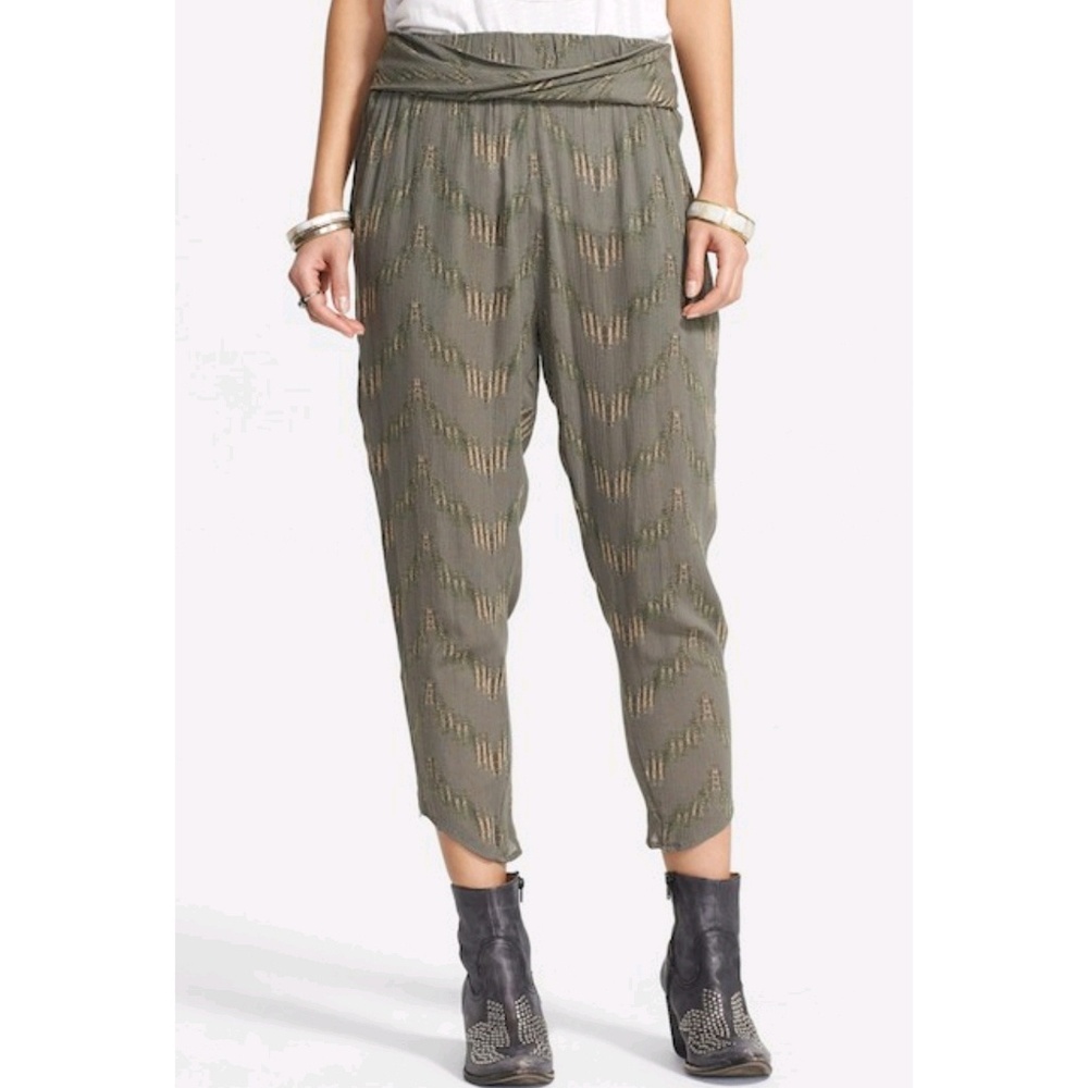 Free People Got Me Twisted Zipper Ankle Harem Pant